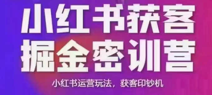 小红书获客掘金线下课，录音ppt照片，小红书运营玩法，获客印钞机_免费分享网络创业,副业,信息差项目的老牌资源整合平台！金铲子项目