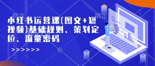 小红书运营课(图文短视频)基础规则、策划定位、流量密码_免费分享网络创业,副业,信息差项目的老牌资源整合平台！金铲子项目