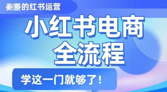 小红书电商全流程，精简易懂，从入门到精通，学这一门就够了_免费分享网络创业,副业,信息差项目的老牌资源整合平台！金铲子项目