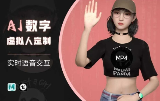 Ai数字人虚拟(智能体)实时语音交互特训营，​自行定制超写实角色AI数字人交互技术_免费分享网络创业,副业,信息差项目的老牌资源整合平台！金铲子项目