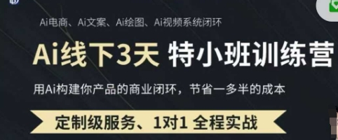 AI实操培训第20-21期线下，0基础保姆级教程，3月最新整理，企业获客、降本增效、打造超级个体_免费分享网络创业,副业,信息差项目的老牌资源整合平台！金铲子项目