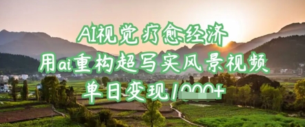 AI视觉疗愈经济：用ai重构超写实风景视频，单日_免费分享网络创业,副业,信息差项目的老牌资源整合平台！金铲子项目