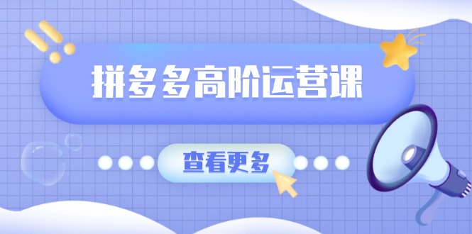 （14327期）拼多多高阶运营课：极致群爆款玩法，轻付费无尽复制，打造单品爆款之路_免费分享网络创业,副业,信息差项目的老牌资源整合平台！金铲子项目