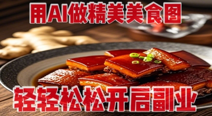 用AI做精美美食图，无需专业设备拍摄，轻松开启副业_免费分享网络创业,副业,信息差项目的老牌资源整合平台！金铲子项目
