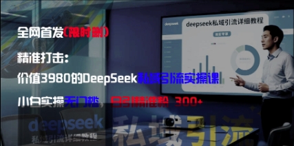 精准打击：价值3980的DeepSeek私域引流实操课，小白实操无门槛，日引精准粉_免费分享网络创业,副业,信息差项目的老牌资源整合平台！金铲子项目