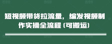 短视频带货拉流量，编发视频制作实操全流程(可搬运)_免费分享网络创业,副业,信息差项目的老牌资源整合平台！金铲子项目