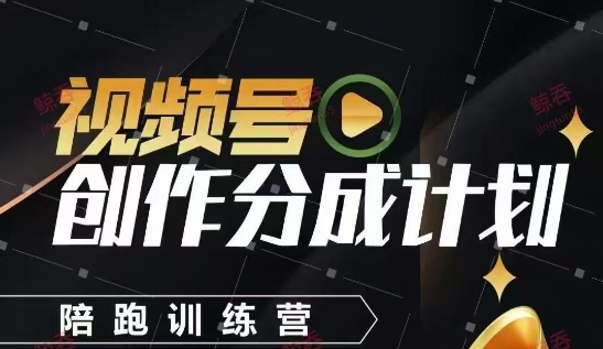 视频号创作分成计划陪跑训练营，手把手教会你如何制作视频，细水长流型项目_免费分享网络创业,副业,信息差项目的老牌资源整合平台！金铲子项目