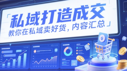 私域打造成交，教你在私域卖好货，内容汇总_免费分享网络创业,副业,信息差项目的老牌资源整合平台！金铲子项目