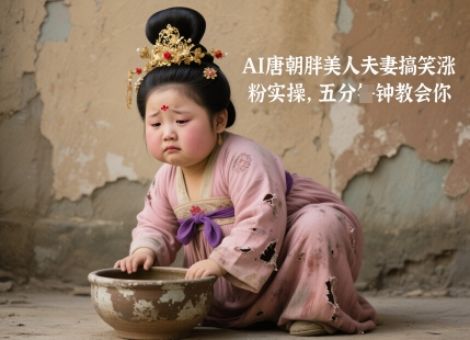 AI唐朝胖美人夫妻搞笑涨粉实操，五分钟教会你_免费分享网络创业,副业,信息差项目的老牌资源整合平台！金铲子项目