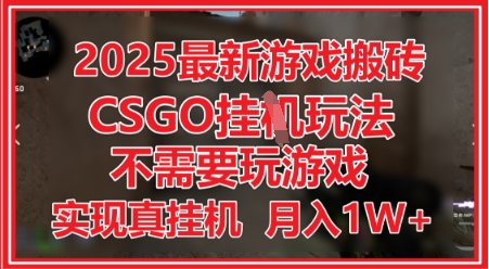 2025最新游戏搬砖，CSGO挂G，不需要玩游戏，实现真挂G，_免费分享网络创业,副业,信息差项目的老牌资源整合平台！金铲子项目