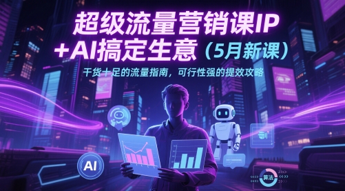 超级流量营销课IPAI搞定生意（5月新课）干货十足的流量指南，可行性强的提效攻略_免费分享网络创业,副业,信息差项目的老牌资源整合平台！金铲子项目