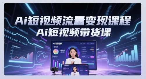 Ai短视频流量课程，Ai短视频带货课_免费分享网络创业,副业,信息差项目的老牌资源整合平台！金铲子项目