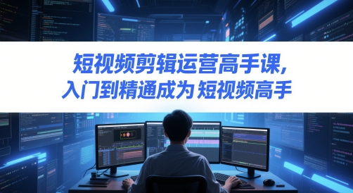 短视频剪辑运营高手课，入门到精通成为短视频高手_免费分享网络创业,副业,信息差项目的老牌资源整合平台！金铲子项目