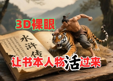 书本人物裸眼3D视频，新的玩法，流量超猛，保姆级教程_免费分享网络创业,副业,信息差项目的老牌资源整合平台！金铲子项目