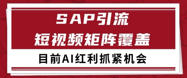小红书某音sap赛道引流获客自热矩阵日引_免费分享网络创业,副业,信息差项目的老牌资源整合平台！金铲子项目