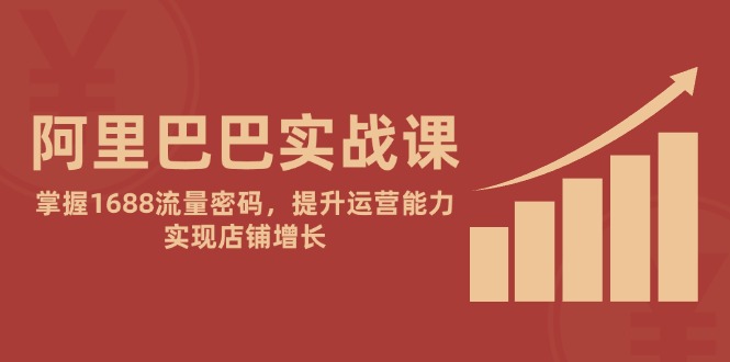 （14830期）阿里巴巴实战课：掌握1688流量密码，提升运营能力，实现店铺增长_免费分享网络创业,副业,信息差项目的老牌资源整合平台！金铲子项目
