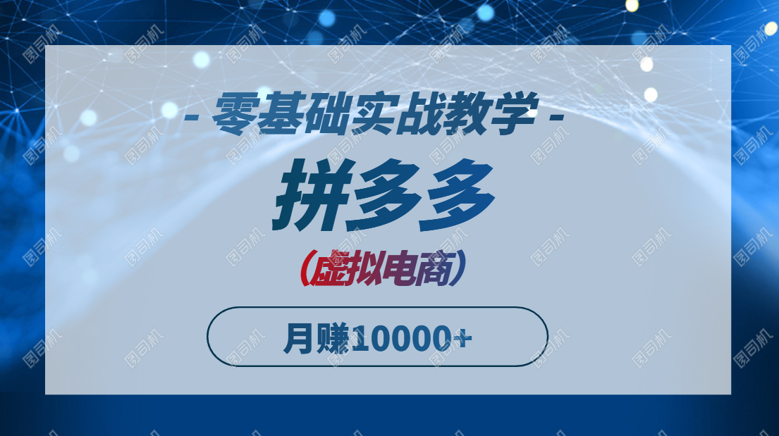 （14880期）拼多多虚拟电商，零基础实战教学，快速打爆商品，新手也能0_免费分享网络创业,副业,信息差项目的老牌资源整合平台！金铲子项目