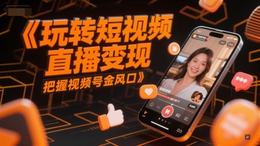 玩转短视频直播，把握视频号金风口_免费分享网络创业,副业,信息差项目的老牌资源整合平台！金铲子项目