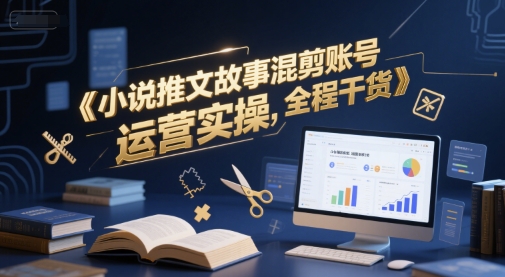 小说推文故事混剪账号运营实操，全程干货_免费分享网络创业,副业,信息差项目的老牌资源整合平台！金铲子项目