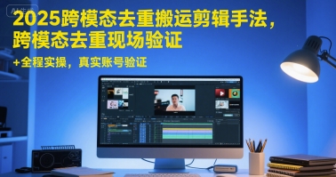 2025跨模态去重搬运剪辑手法，跨模态去重现场验证全程实操，真实账号验证_免费分享网络创业,副业,信息差项目的老牌资源整合平台！金铲子项目