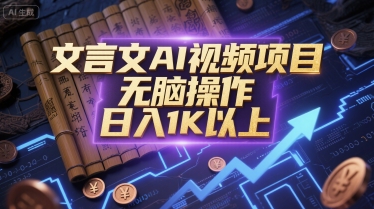 文言文AI视频项目，无脑操作，以上_免费分享网络创业,副业,信息差项目的老牌资源整合平台！金铲子项目