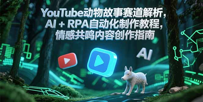 （15174期）YouTube动物故事赛道解析，AIRPA自动化制作教程，情感共鸣内容创作指南_免费分享网络创业,副业,信息差项目的老牌资源整合平台！金铲子项目
