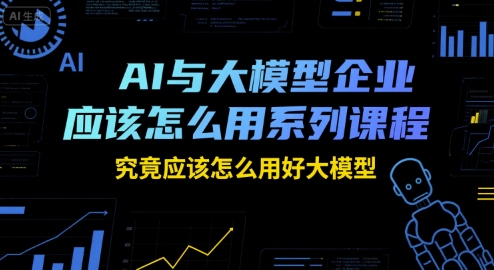 AI与大模型企业应该怎么用系列课程，究竟应该怎么用好大模型_免费分享网络创业,副业,信息差项目的老牌资源整合平台！金铲子项目