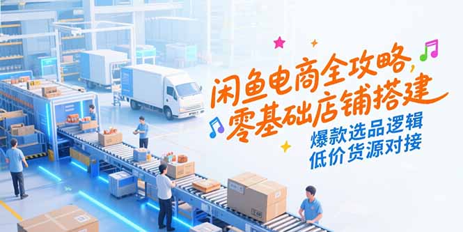 （15325期）闲鱼电商全攻略，零基础店铺搭建，爆款选品逻辑，低价货源对接_免费分享网络创业,副业,信息差项目的老牌资源整合平台！金铲子项目