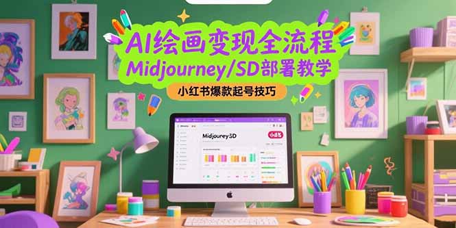 （15324期）AI绘画全流程，Midjourney/SD部署教学，小红书爆款起号技巧_免费分享网络创业,副业,信息差项目的老牌资源整合平台！金铲子项目
