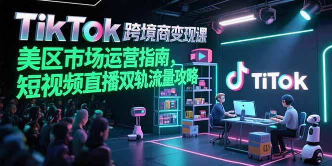 （15344期）TikTok跨境电商课，美区市场运营指南，短视频直播双轨流量攻略_免费分享网络创业,副业,信息差项目的老牌资源整合平台！金铲子项目
