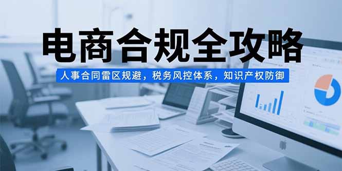 （15377期）电商合规全攻略，人事合同雷区规避，税务风控体系，知识产权防御_免费分享网络创业,副业,信息差项目的老牌资源整合平台！金铲子项目