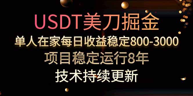 （15527期）USDT美刀掘金，单人每-3000，稳定运行8年_免费分享网络创业,副业,信息差项目的老牌资源整合平台！金铲子项目