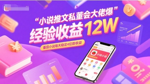小说推文私董会大佬爆单经验分享，番茄小说每天稳定4位数_免费分享网络创业,副业,信息差项目的老牌资源整合平台！金铲子项目