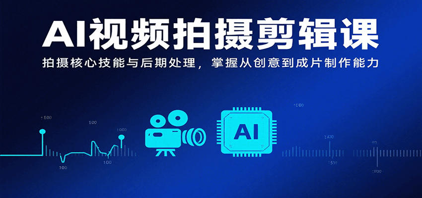 AI视频拍摄剪辑课，拍摄核心技能与后期处理，掌握从创意到成片制作能力_免费分享网络创业,副业,信息差项目的老牌资源整合平台！金铲子项目