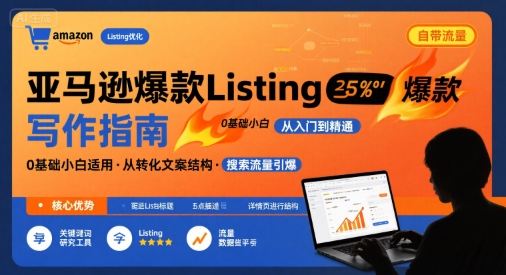 亚马逊爆款Listing写作方法，亚马逊0基础小白也能写爆款自带流量的Listing_免费分享网络创业,副业,信息差项目的老牌资源整合平台！金铲子项目
