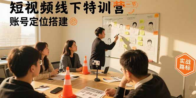 （15707期）短视频线下特训营：账号定位搭建/口播号拍摄剪辑/直播间流量入口/实战_免费分享网络创业,副业,信息差项目的老牌资源整合平台！金铲子项目