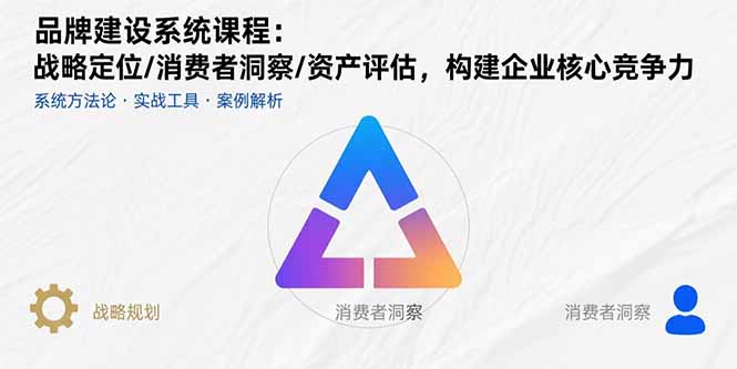 （15772期）品牌建设系统课程：战略定位/消费者洞察/资产评估，构建企业核心竞争力_免费分享网络创业,副业,信息差项目的老牌资源整合平台！金铲子项目