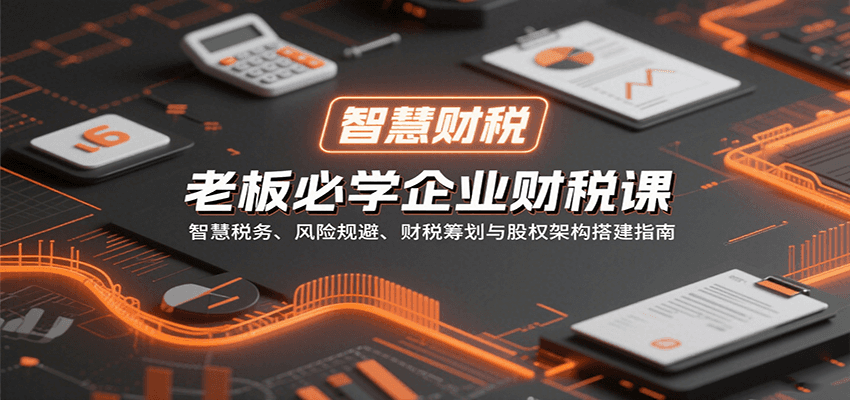 老板必学企业财税课：智慧税务、风险规避、财税筹划与股权架构搭建指南_免费分享网络创业,副业,信息差项目的老牌资源整合平台！金铲子项目