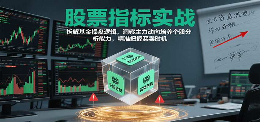股票指标实战，基金操盘逻辑拆解，洞察主力动向培养个股分析能力把握买卖时机（更新）_免费分享网络创业,副业,信息差项目的老牌资源整合平台！金铲子项目