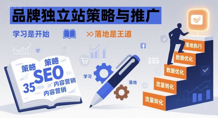 品牌独立站策略与推广，学习是开始，落地是王道_免费分享网络创业,副业,信息差项目的老牌资源整合平台！金铲子项目