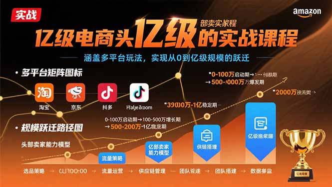 （15803期）亿级电商头部卖家的实战课程：涵盖多平台玩法，实现从0到亿级规模的跃迁_免费分享网络创业,副业,信息差项目的老牌资源整合平台！金铲子项目