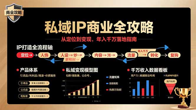 （15858期）私域IP商业全攻略，从定位到，千万落地指南_免费分享网络创业,副业,信息差项目的老牌资源整合平台！金铲子项目