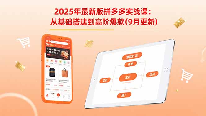 （15899期）2025年最新版拼多多实战课：从基础搭建到高阶爆款（9月更新）_免费分享网络创业,副业,信息差项目的老牌资源整合平台！金铲子项目