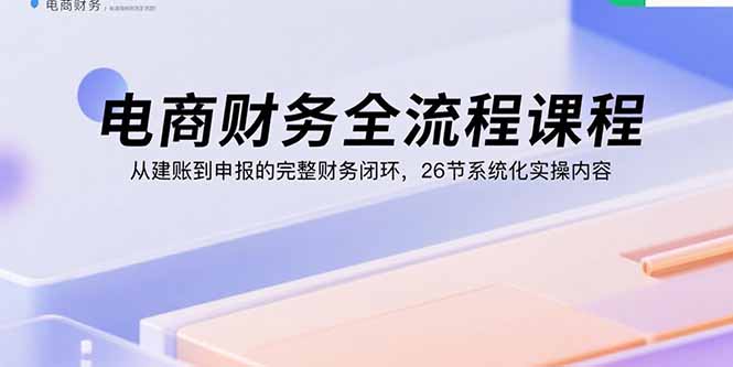 （15893期）电商财务全流程课程：从建账到申报的完整财务闭环，26节系统化实操内容_免费分享网络创业,副业,信息差项目的老牌资源整合平台！金铲子项目