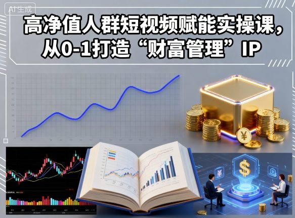 高净值人群短视频赋能实操课，从0-1打造“财富管理”IP_免费分享网络创业,副业,信息差项目的老牌资源整合平台！金铲子项目