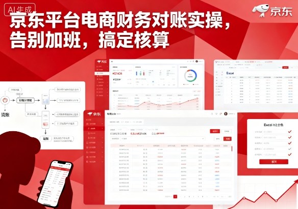 京东平台电商财务对账实操，告别加班，搞定核算_免费分享网络创业,副业,信息差项目的老牌资源整合平台！金铲子项目