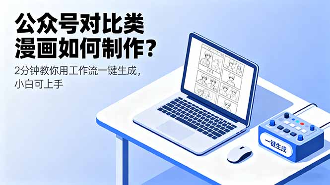 （16059期）公众号对比类漫画如何制作？2分钟教你用工作流一键生成，小白可上手_免费分享网络创业,副业,信息差项目的老牌资源整合平台！金铲子项目