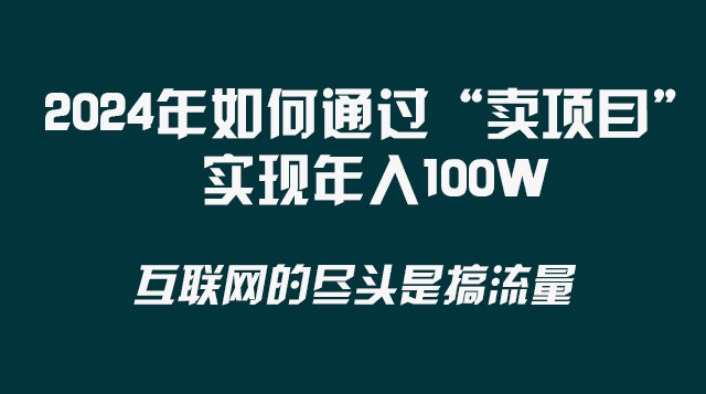 2024年如何通过“卖项目”实现100W_免费分享网络创业,副业,信息差项目的老牌资源整合平台！金铲子项目