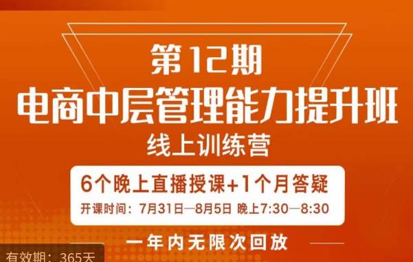 陈少珊·电商中层管理能力提升班，学习对象-电商公司各个岗位的主管，20人人以内的电商公司老板_免费分享网络创业,副业,信息差项目的老牌资源整合平台！金铲子项目