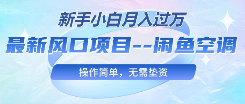 （10767期）最新风口项目—闲鱼空调，新手小白，操作简单，无需垫资_免费分享网络创业,副业,信息差项目的老牌资源整合平台！金铲子项目